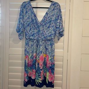 Lilly Pulitzer Parigi Dress Let’s Mango Size Large EUC, Like New